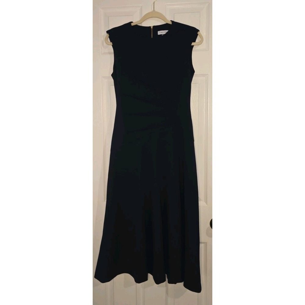 Calvin Klein Women's Sleeveless Sheath Dress with Starburst Detail Size 4